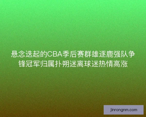 悬念迭起的CBA季后赛群雄逐鹿强队争锋冠军归属扑朔迷离球迷热情高涨